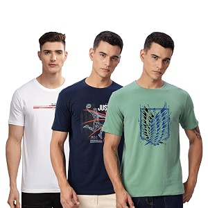 ADRO 100 Cotton Lycra Tshirts for Men