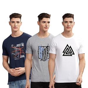 ADRO 100 Cotton Lycra Tshirts for Men