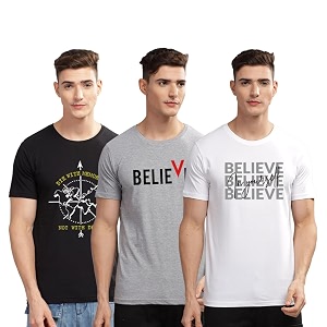 ADRO 100 Cotton Lycra Tshirts for Men