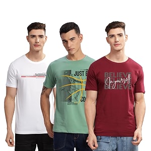 ADRO 100 Cotton Lycra Tshirts for Men