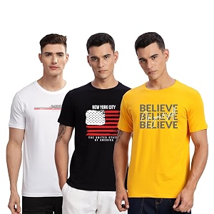 ADRO 100 Cotton Lycra Tshirts for Men