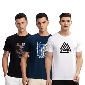 ADRO 100 Cotton Lycra Tshirts for Men