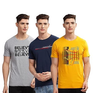 ADRO 100 Cotton Lycra Tshirts for Men