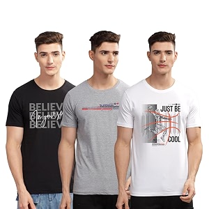 ADRO 100 Cotton Lycra Tshirts for Men