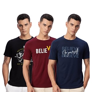 ADRO 100 Cotton Lycra Tshirts for Men