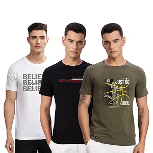 ADRO 100 Cotton Lycra Tshirts for Men