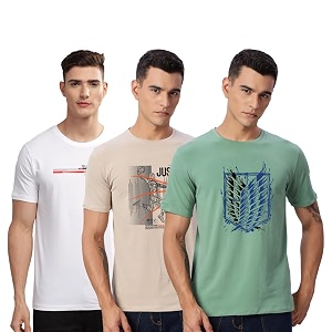 ADRO 100 Cotton Lycra Tshirts for Men