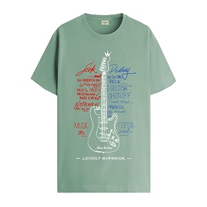 adro guitar design printed t-shirt for men - 100 cotton regular fit soft breathable fabric