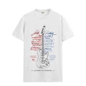 adro guitar design printed t-shirt for men - 100 cotton regular fit soft breathable fabric