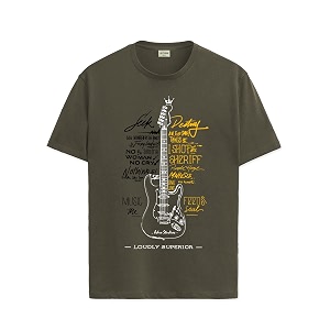adro guitar design printed t-shirt for men - 100 cotton regular fit soft breathable fabric