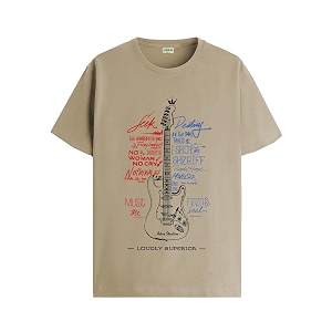 adro guitar design printed t-shirt for men - 100 cotton regular fit soft breathable fabric