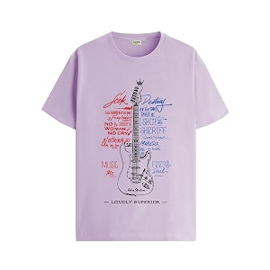 adro guitar design printed t-shirt for men - 100 cotton regular fit soft breathable fabric