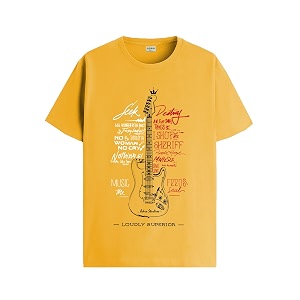 adro guitar design printed t-shirt for men - 100 cotton regular fit soft breathable fabric