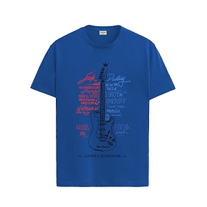 adro guitar design printed t-shirt for men - 100 cotton regular fit soft breathable fabric