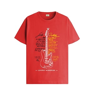 adro guitar design printed t-shirt for men - 100 cotton regular fit soft breathable fabric