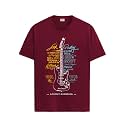 ADRO Guitar Design Printed T-Shirt for Men - 100% Cotton, Regular Fit, Soft Breathable Fabric.