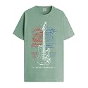 ADRO Guitar Design Printed T-Shirt for Men - 100% Cotton, Regular Fit, Soft Breathable Fabric.
