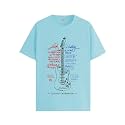 ADRO Guitar Design Printed T-Shirt for Men - 100% Cotton, Regular Fit, Soft Breathable Fabric.