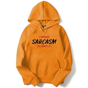 adro men39s i speak sarcasm fluently printed hoodies  navy blue