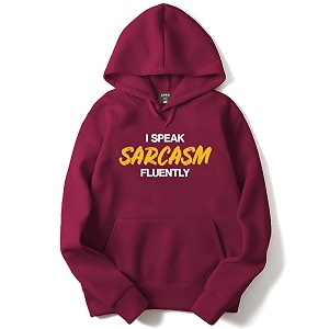 adro men39s i speak sarcasm fluently printed hoodies  navy blue