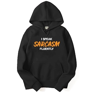 adro men39s i speak sarcasm fluently printed hoodies  navy blue