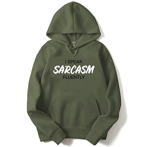 adro men39s i speak sarcasm fluently printed hoodies  navy blue