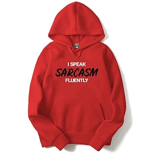 adro men39s i speak sarcasm fluently printed hoodies  navy blue