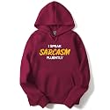 ADRO Men's I Speak Sarcasm Fluently Printed Hoodies (, Navy Blue)
