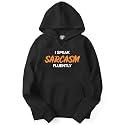 ADRO Men's I Speak Sarcasm Fluently Printed Hoodies (, Navy Blue)