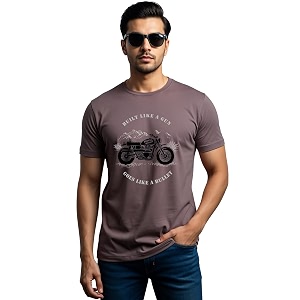 adro men39s royal bike design printed 100 cotton t-shirt - regular fit printed t-shirts for men