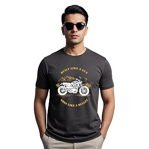 adro men39s royal bike design printed 100 cotton t-shirt - regular fit printed t-shirts for men