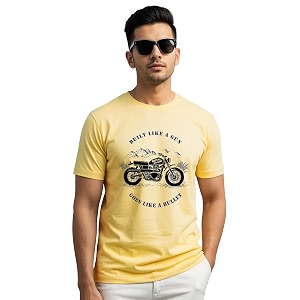 adro men39s royal bike design printed 100 cotton t-shirt - regular fit printed t-shirts for men