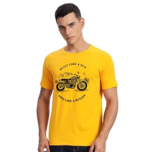 adro men39s royal bike design printed 100 cotton t-shirt - regular fit printed t-shirts for men