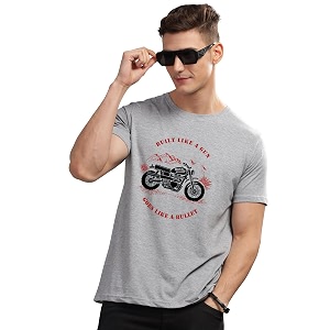 adro men39s royal bike design printed 100 cotton t-shirt - regular fit printed t-shirts for men