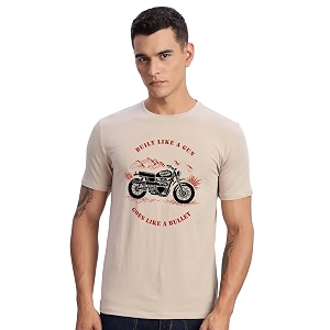 adro men39s royal bike design printed 100 cotton t-shirt - regular fit printed t-shirts for men
