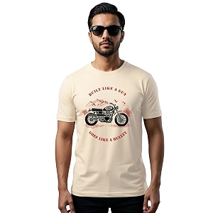 adro men39s royal bike design printed 100 cotton t-shirt - regular fit printed t-shirts for men
