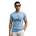 ADRO Men's Royal Bike Design Printed 100% Cotton T-Shirt - Regular Fit, Printed T-Shirts for Men