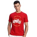 ADRO Men's Royal Bike Design Printed 100% Cotton T-Shirt - Regular Fit, Printed T-Shirts for Men