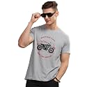 ADRO Men's Royal Bike Design Printed 100% Cotton T-Shirt - Regular Fit, Printed T-Shirts for Men