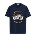 ADRO Men's Royal Bike Design Printed 100% Cotton T-Shirt - Regular Fit, Printed T-Shirts for Men