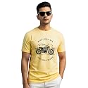 ADRO Men's Royal Bike Design Printed 100% Cotton T-Shirt - Regular Fit, Printed T-Shirts for Men