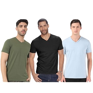 adro men39s v neck combo plain t-shirts