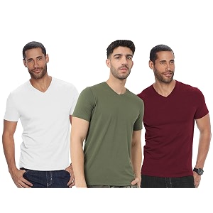 adro men39s v neck combo plain t-shirts