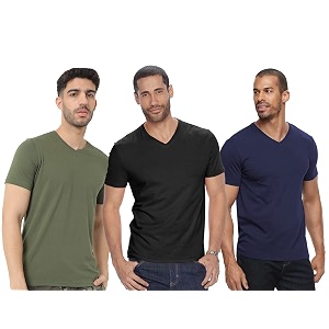 adro men39s v neck combo plain t-shirts