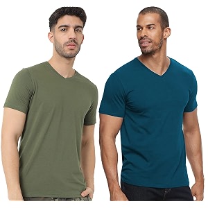 adro men39s v neck combo plain t-shirts