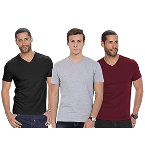 adro men39s v neck combo plain t-shirts