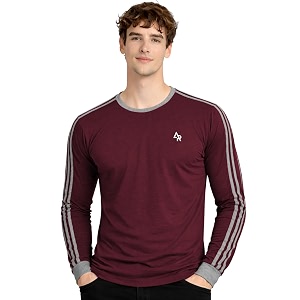 adro mens full sleeve t-shirt navy grey colorblock  cotton round neck casual tshirt  regular fit stylish t shirt