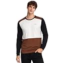 ADRO Men’s Full Sleeve T-Shirt Navy Grey Colorblock | Cotton Round Neck Casual Tshirt | Regular Fit Stylish T Shirt