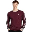ADRO Men’s Full Sleeve T-Shirt Navy Grey Colorblock | Cotton Round Neck Casual Tshirt | Regular Fit Stylish T Shirt