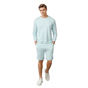 ADRO Men Solid Pullover with Cargo Shorts